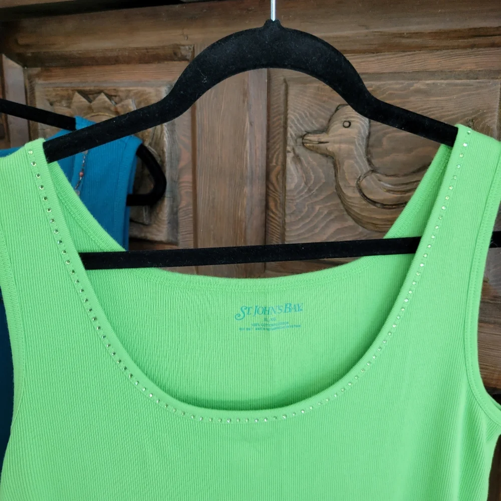 2~Embellished, Rib Tanks St. John's Bay XL - Picture 10 of 14